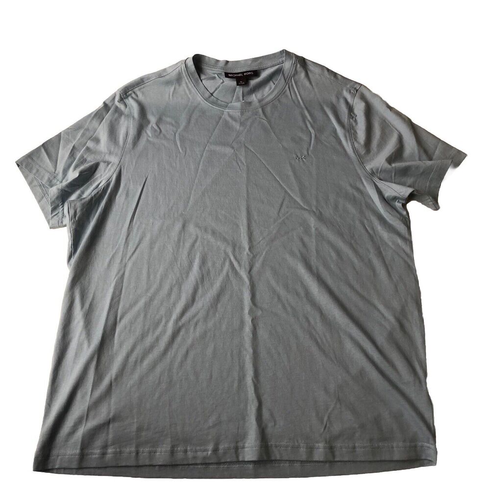 Michael Kors Mens Crew Neck T-Shirt Pale Blue Size XL NWT